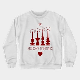 Traditional Christmas candlelights Finnish  retro style , the star, season’s Greetings. Crewneck Sweatshirt